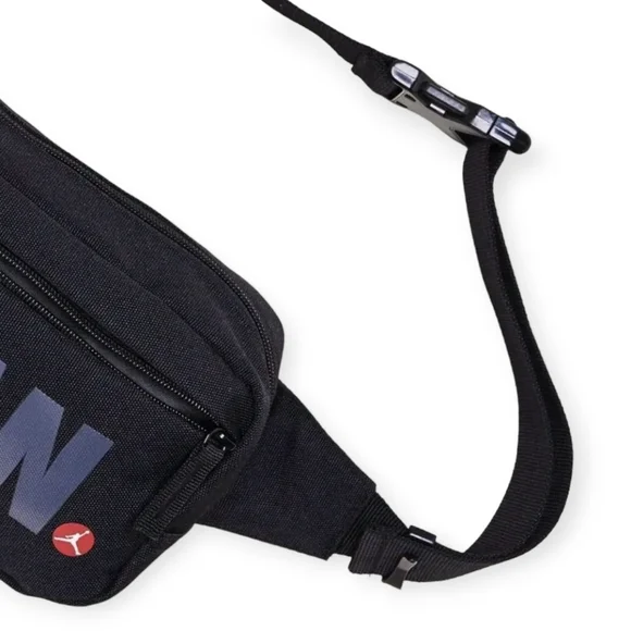 RARE Nike Jordan Waist Bag Fanny Pack Belt Festival Pack Pouch Crossbody Black - Picture 3 of 5